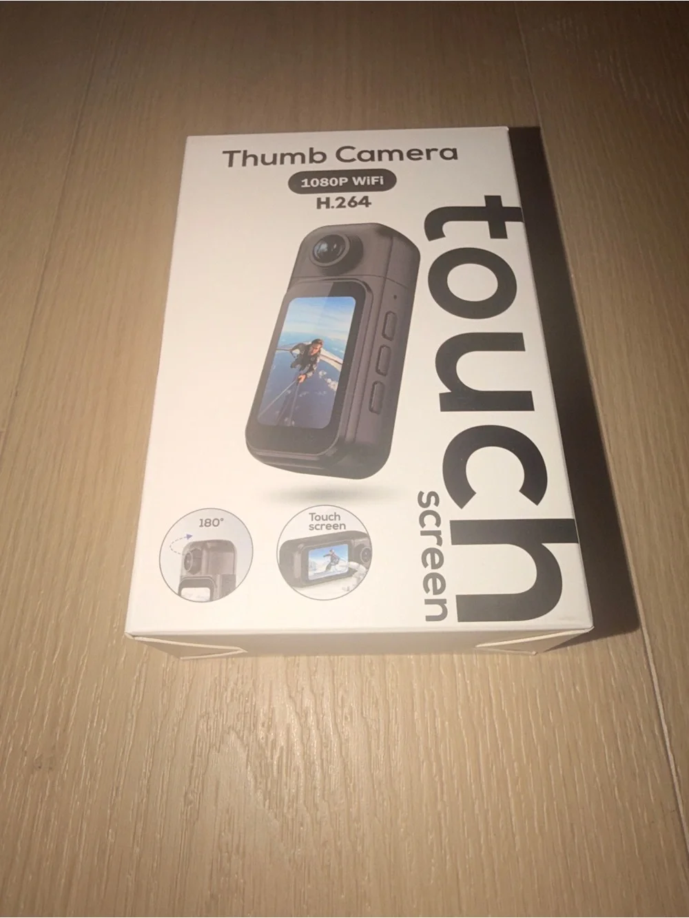 Thumb Action Camera, POV Camera Hands-Free Recording 180 rotating length